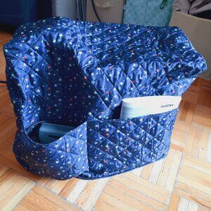 Sewing Machine Dust Cover, Blue with colored stars